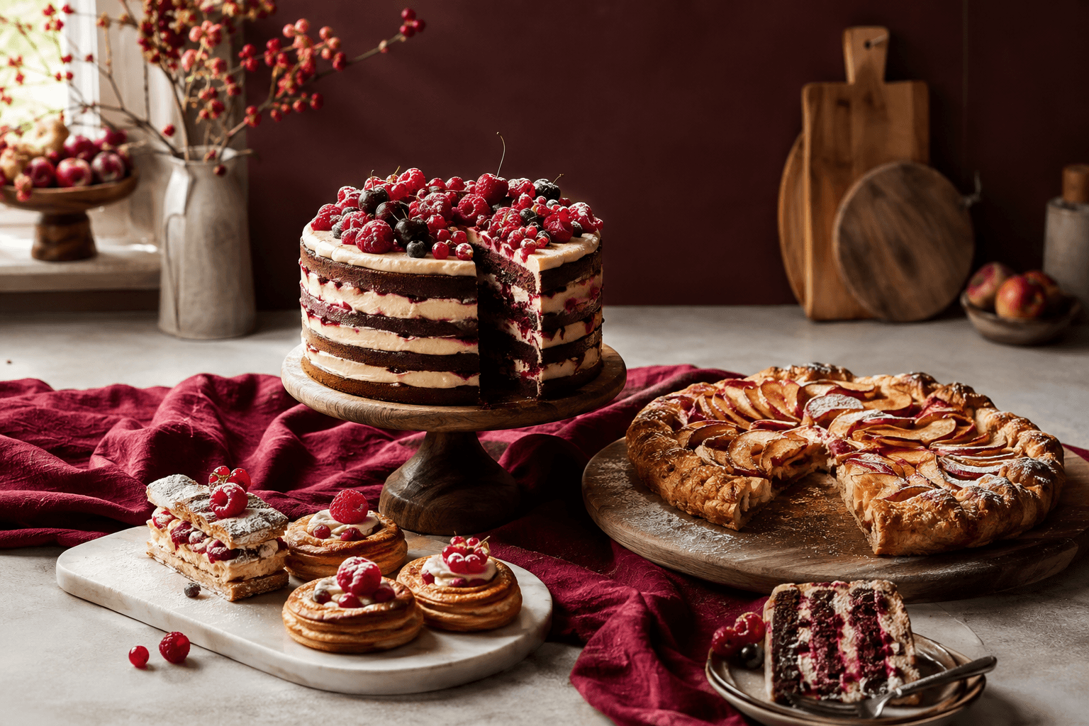 Feestelijke bessentaart