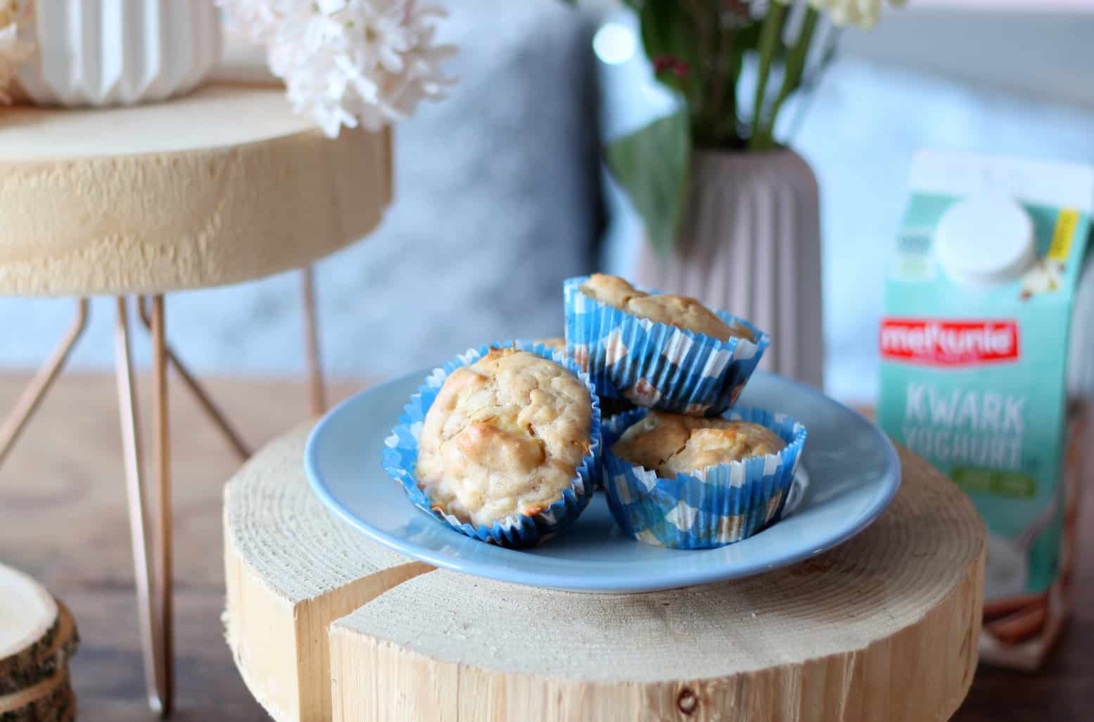 Kwarkmuffins met appel en banaan