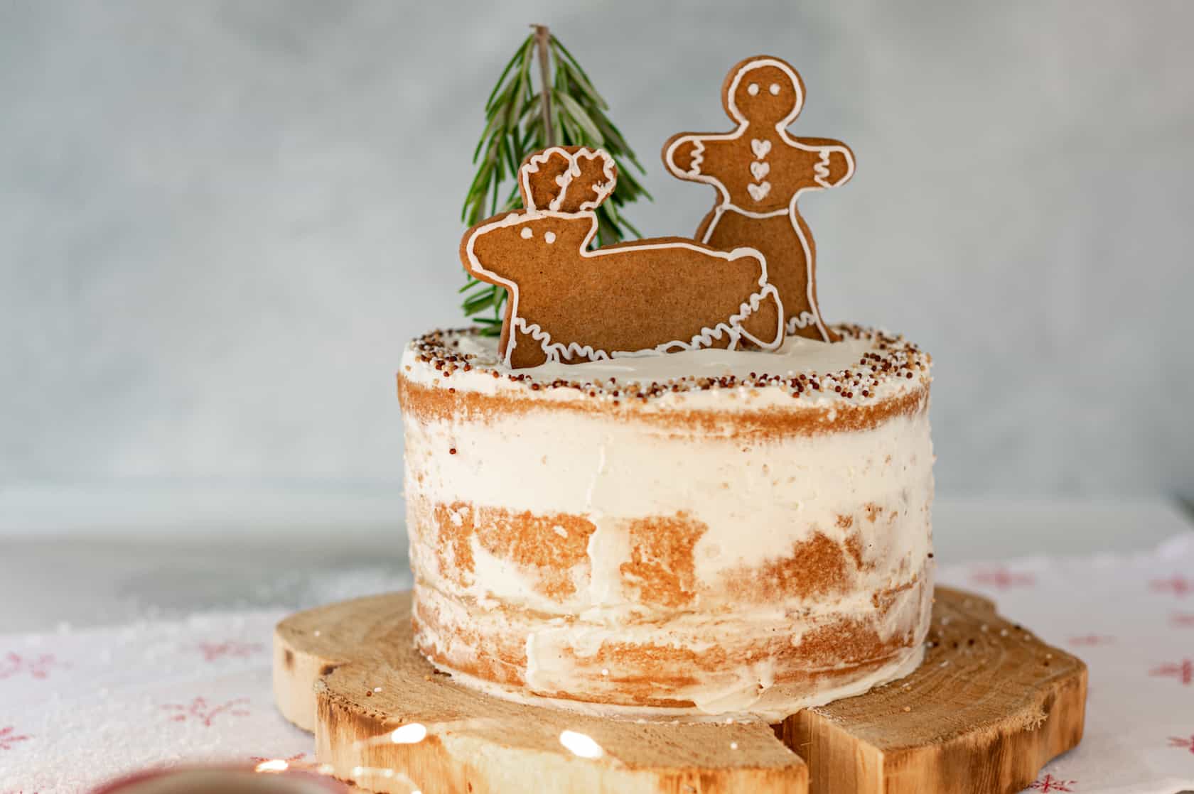 Naked Gingerbread Kersttaart