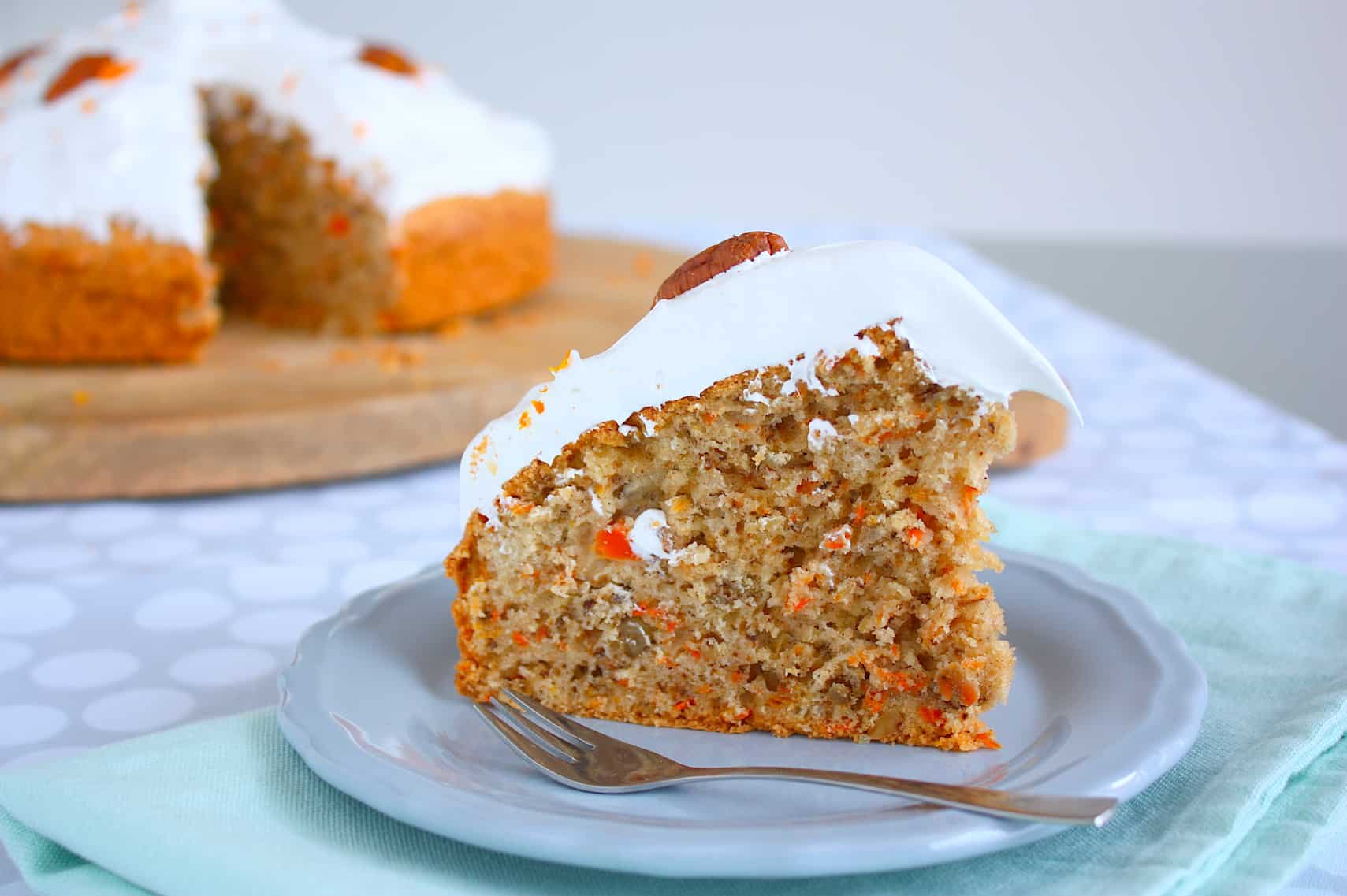 Worteltaart met Italiaanse meringue